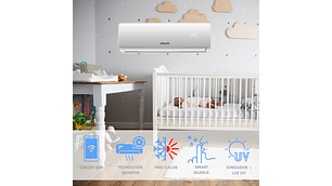 INCLUYE INSTALACIÓN EN RM SPLIT INVERTER PRO HEALT 12000BTU WIFI APP