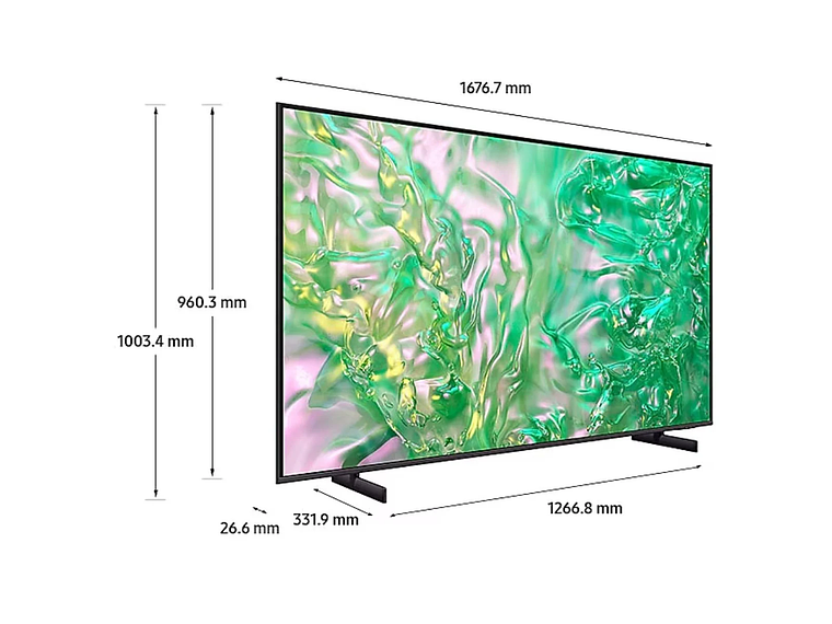 SMART TV SAMSUNG DU8000 CRYSTAL UHD 75” 4K (3,840 X 2,160) 3