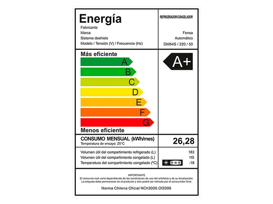 REFRIGERADOR FENSA TOP FREEZER MULTIDOOR DM64S 8