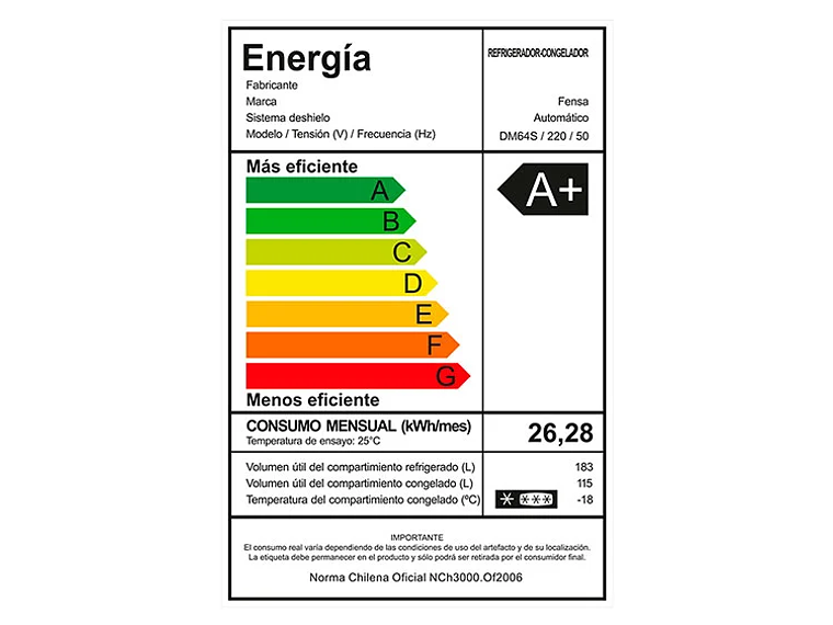 REFRIGERADOR FENSA TOP FREEZER MULTIDOOR DM64S 8