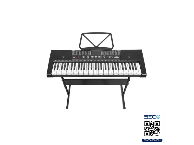TECLADO PIANO ELECTRÓNICO MUSICAL 61 TECLAS + FUNDA + ATRIL 4