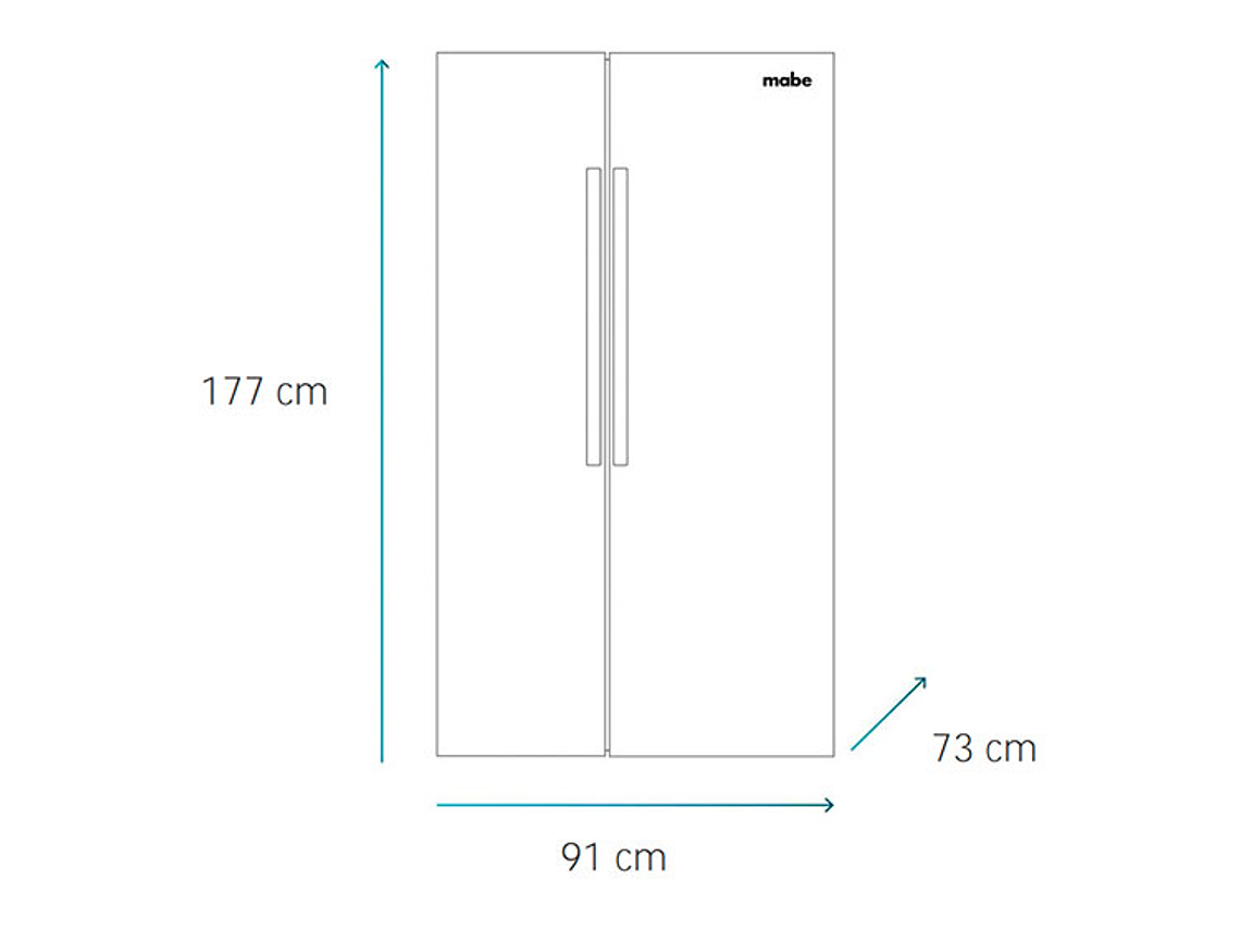 REFRIGERADOR MABE SIDE BY SIDE NO FROST 631 L MSC631LKLNG0 BLACK GLASS 7