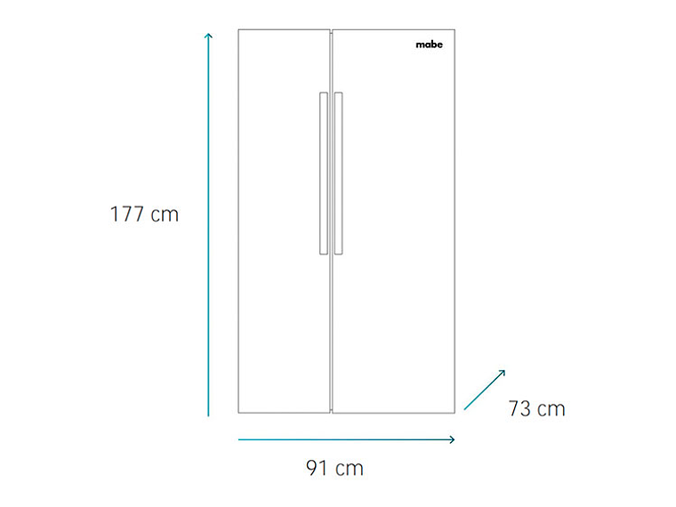 REFRIGERADOR MABE SIDE BY SIDE NO FROST 631 L MSC631LKLNG0 BLACK GLASS 7