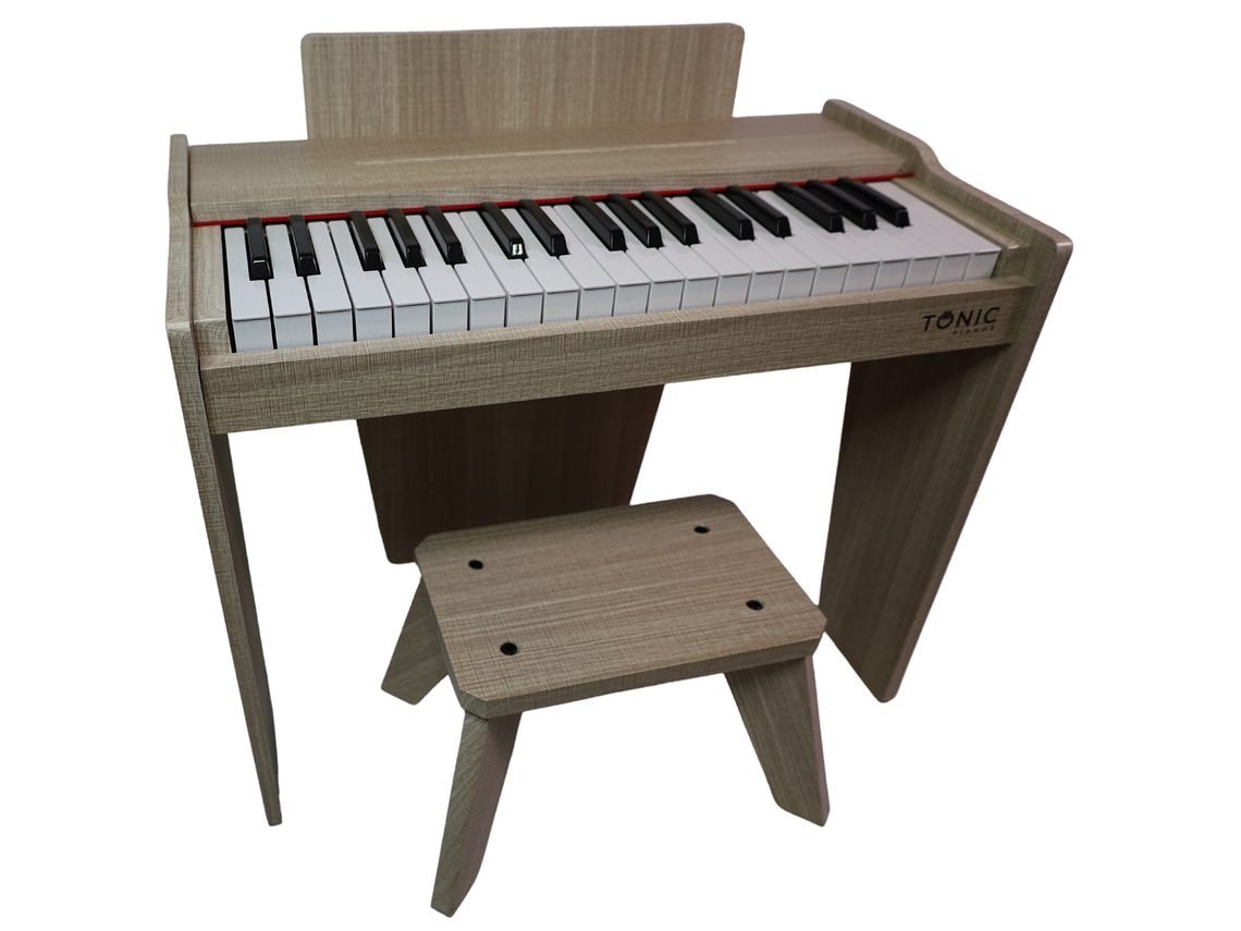 PIANO TONIC CON SILLÍN NIÑOS TON-75 CAFÉ 1