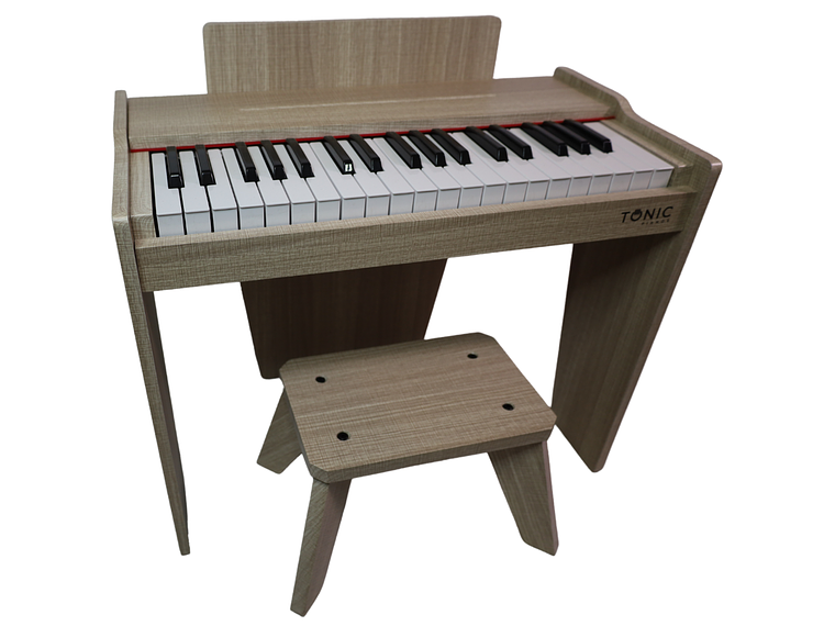 PIANO TONIC CON SILLÍN NIÑOS TON-75 CAFÉ 1