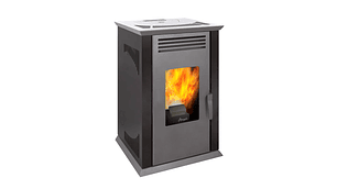 ESTUFA PELLET AMESTI MODELO ITALY 8100 NEGRO SATINADO