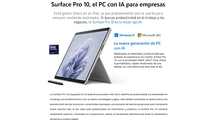SURFACE PRO 10 - CORE ULTRA 5, 16+256GB / TABLET Y NOTEBOOK