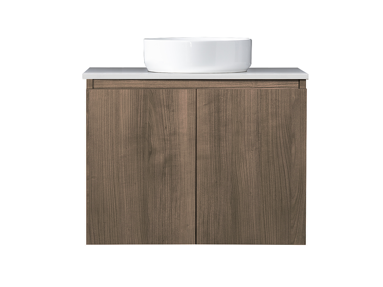 MUEBLE STRETTO VANITORIO SOBRE CUBIERTA REDONDO COMPLETO 80 X 46 CM ERMES MDF 1