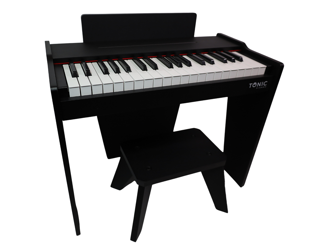 PIANO TONIC CON SILLÍN NIÑOS TON-75 NEGRO 1