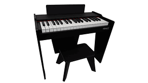 PIANO TONIC CON SILLÍN NIÑOS TON-75 NEGRO