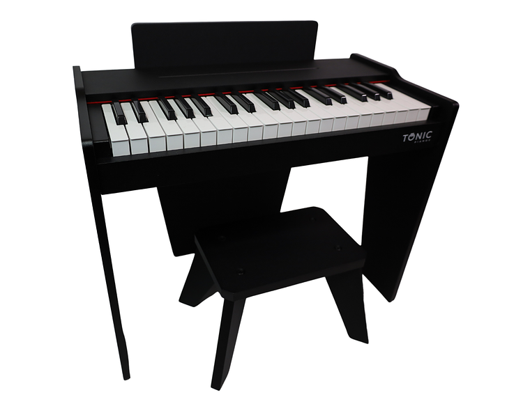 PIANO TONIC CON SILLÍN NIÑOS TON-75 NEGRO 1
