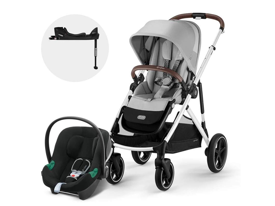 COCHE TRAVEL SYSTEM GAZELLE BLK LG + ATON B2+ BASE 1