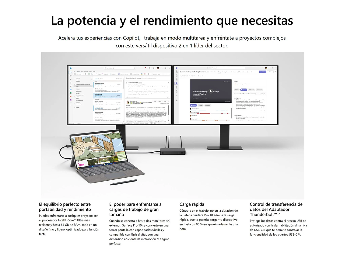 SURFACE PRO 10 - CORE ULTRA 5, 16+256GB / TABLET Y NOTEBOOK 6