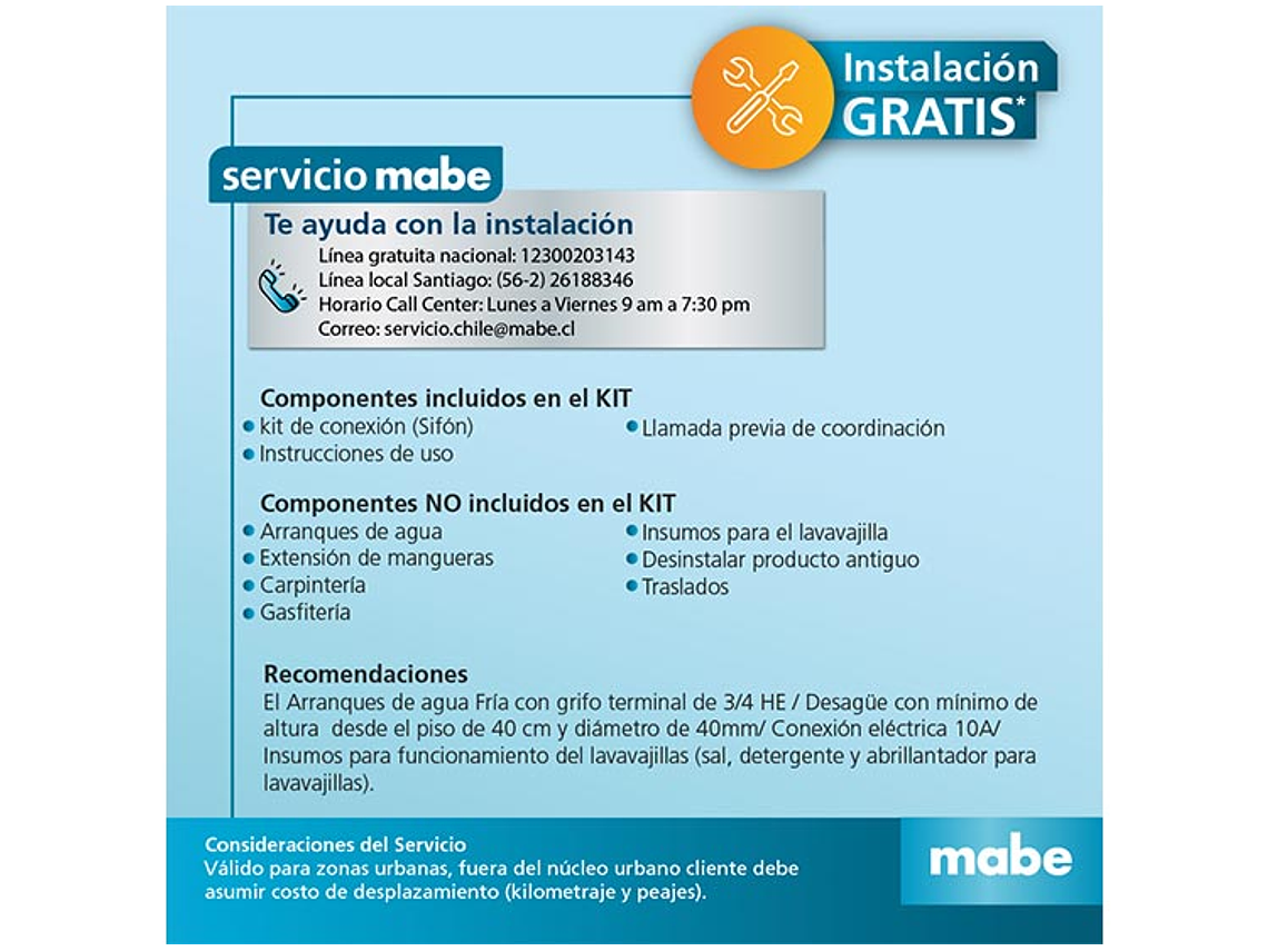  LAVAVAJILLAS MABE MLV14FSITSS0 6