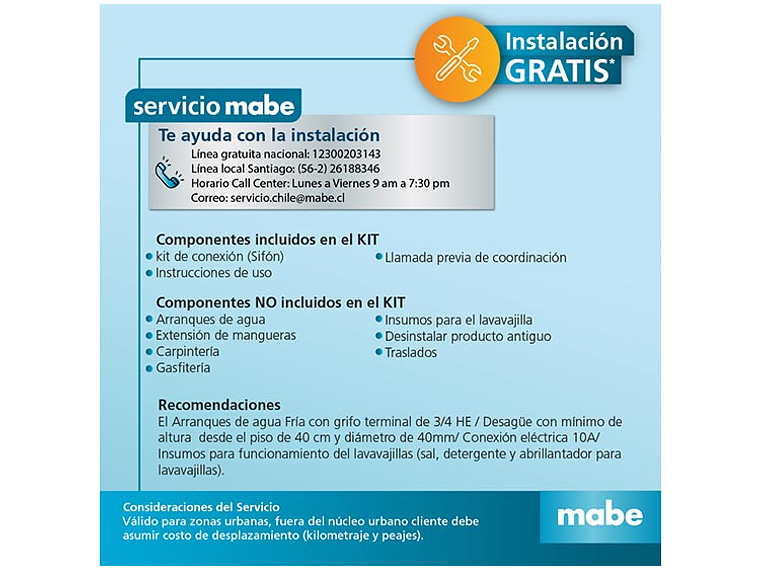  LAVAVAJILLAS MABE MLV14FSITSS0 6