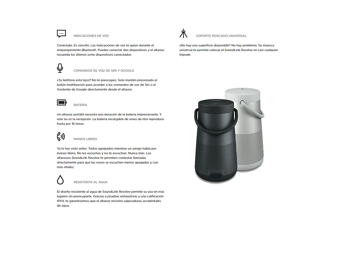 PARLANTE PORTÁTIL BLUETOOTH BOSE SOUNDLINK REVOLVE+ II 5