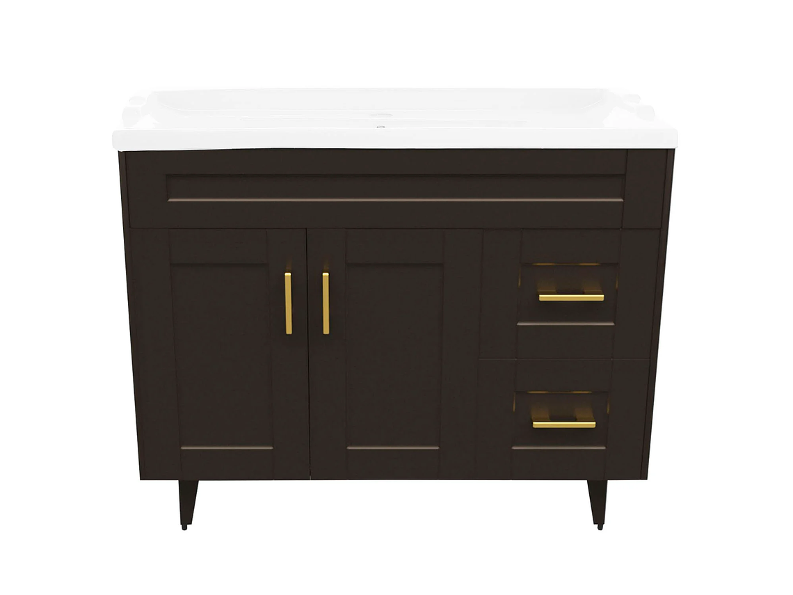 KIT DOMSA MUEBLE VANITORIO CAFÉ 100SK-C + F-100/100 X 80 X 47 CM 1