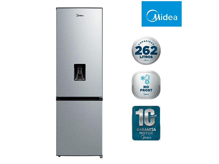 REFRIGERADOR MIDEA BOTTOM FREEZER NO FROST 262 L BTM MDRB380FGE50 1