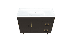 KIT DOMSA MUEBLE VANITORIO CAFÉ 100SK-C + F-100/100 X 80 X 47 CM