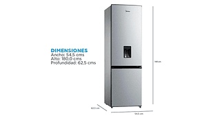 REFRIGERADOR MIDEA BOTTOM FREEZER NO FROST 262 L BTM MDRB380FGE50