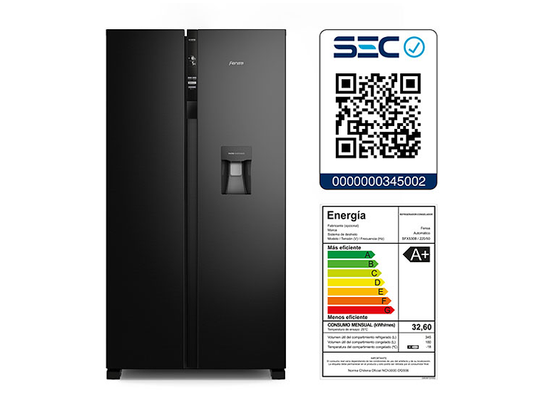 REFRIGERADOR FENSA SIDE BY SIDE NO FROST 525 L SFX530B 9