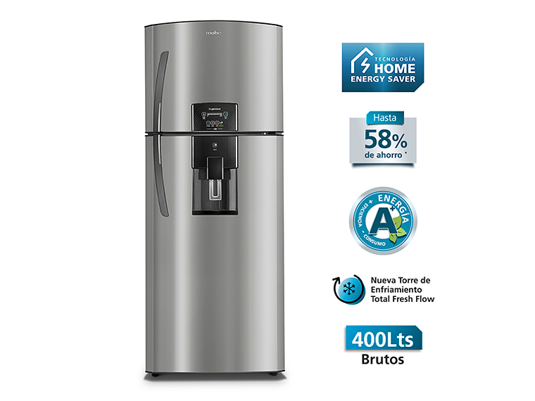 REFRIGERADOR MABE TOP FREEZER NO FROST 390 L RMP410FZUU NF BLACK S 2