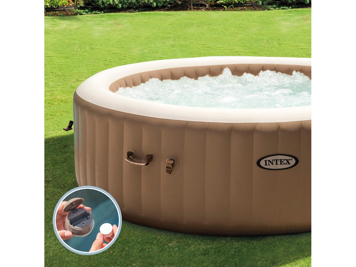 SPA HOT TUB INFLABLE INTEX BUBBLE MASSAGE 4 PERSONAS 4