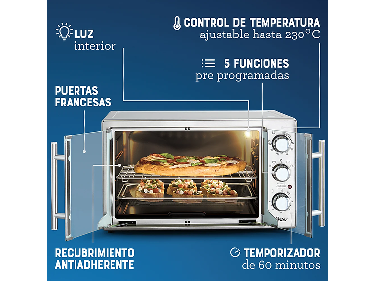 HORNO OSTER® CON FREIDORA DE AIRE Y ANTIADHERENTE TSSTTVFDMAFNS 7