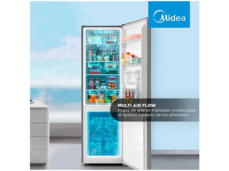 REFRIGERADOR MIDEA BOTTOM FREEZER NO FROST 262 L BTM MDRB380FGE50 4