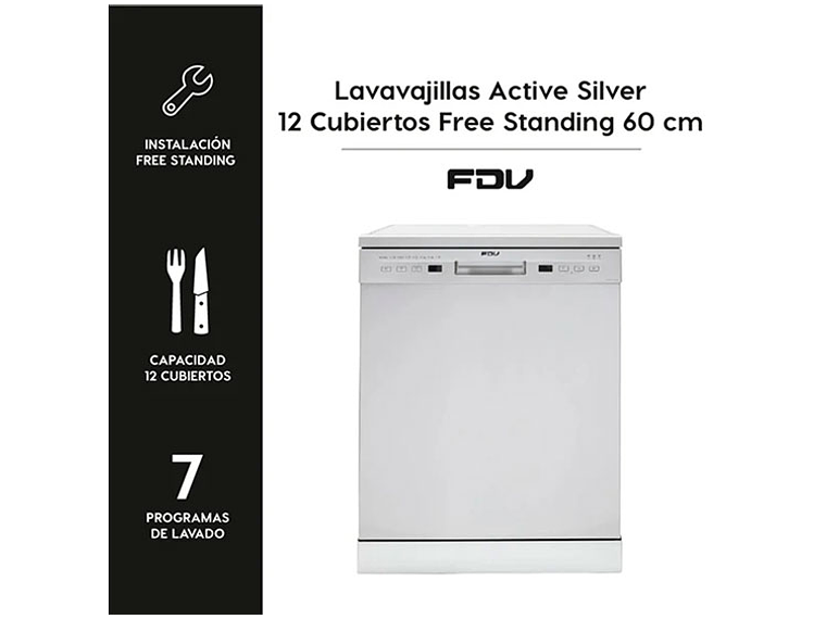 LAVAVAJILLAS FDV ACTIVE FS 12 CUBIERTOS SILVER 3