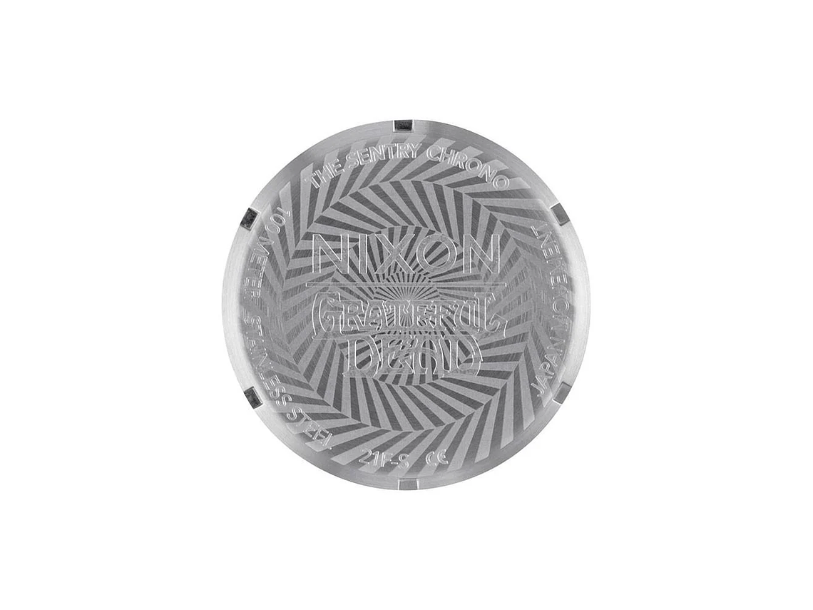 RELOJ GRATEFUL DEAD SENTRY CHRONO SILVER BLACK NIXON 4