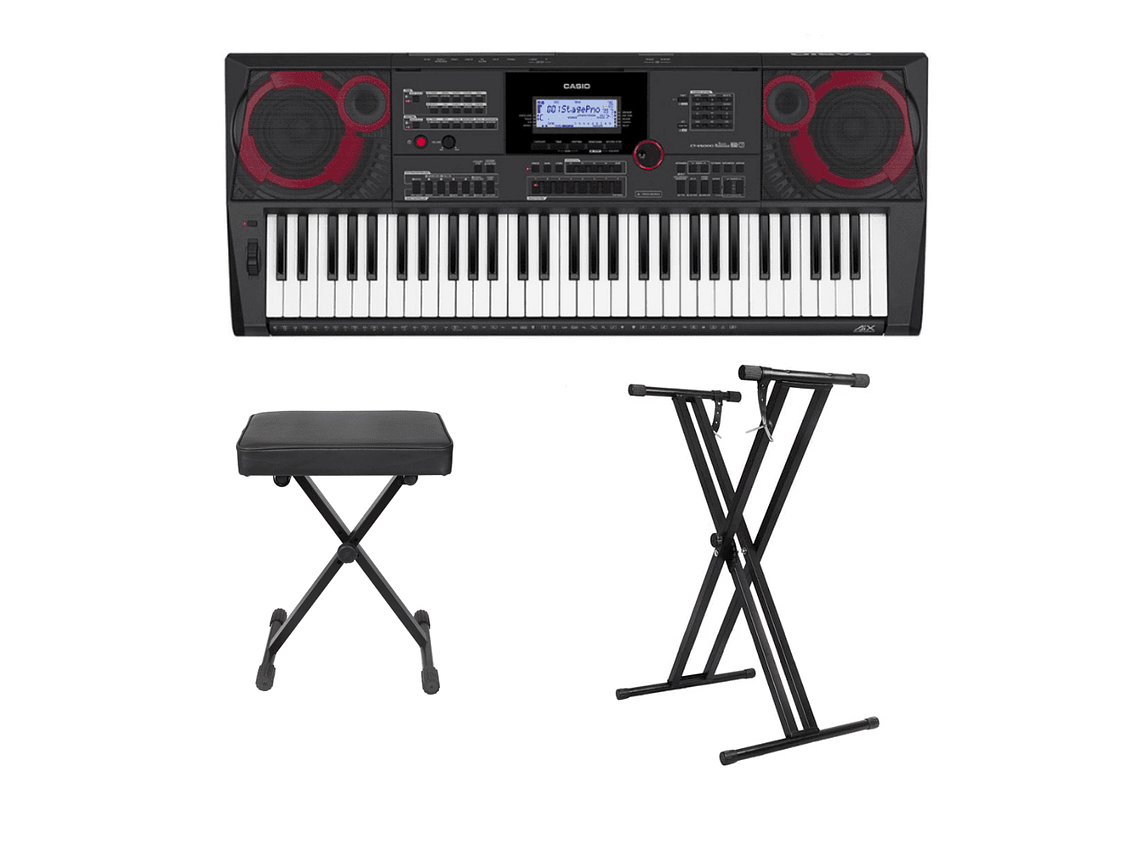 TECLADO DE 61 TECLAS CASIO CTX5000 CON ATRIL Y BANQUETA 1