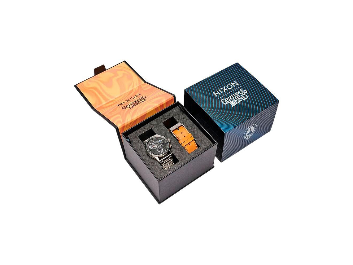 RELOJ GRATEFUL DEAD SENTRY CHRONO SILVER BLACK NIXON 5