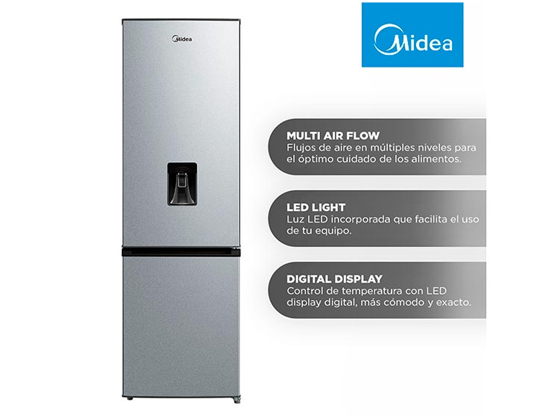 REFRIGERADOR MIDEA BOTTOM FREEZER NO FROST 262 L BTM MDRB380FGE50 7