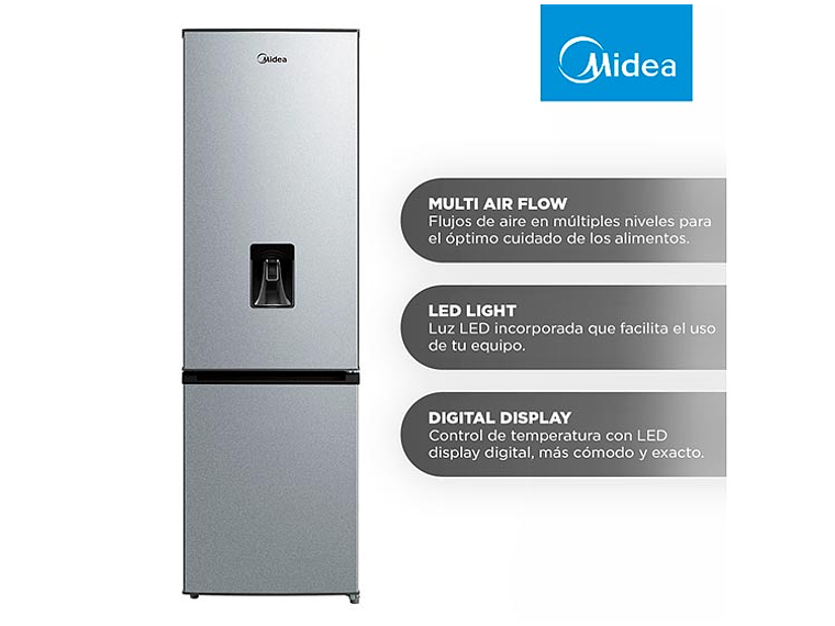 REFRIGERADOR MIDEA BOTTOM FREEZER NO FROST 262 L BTM MDRB380FGE50 7