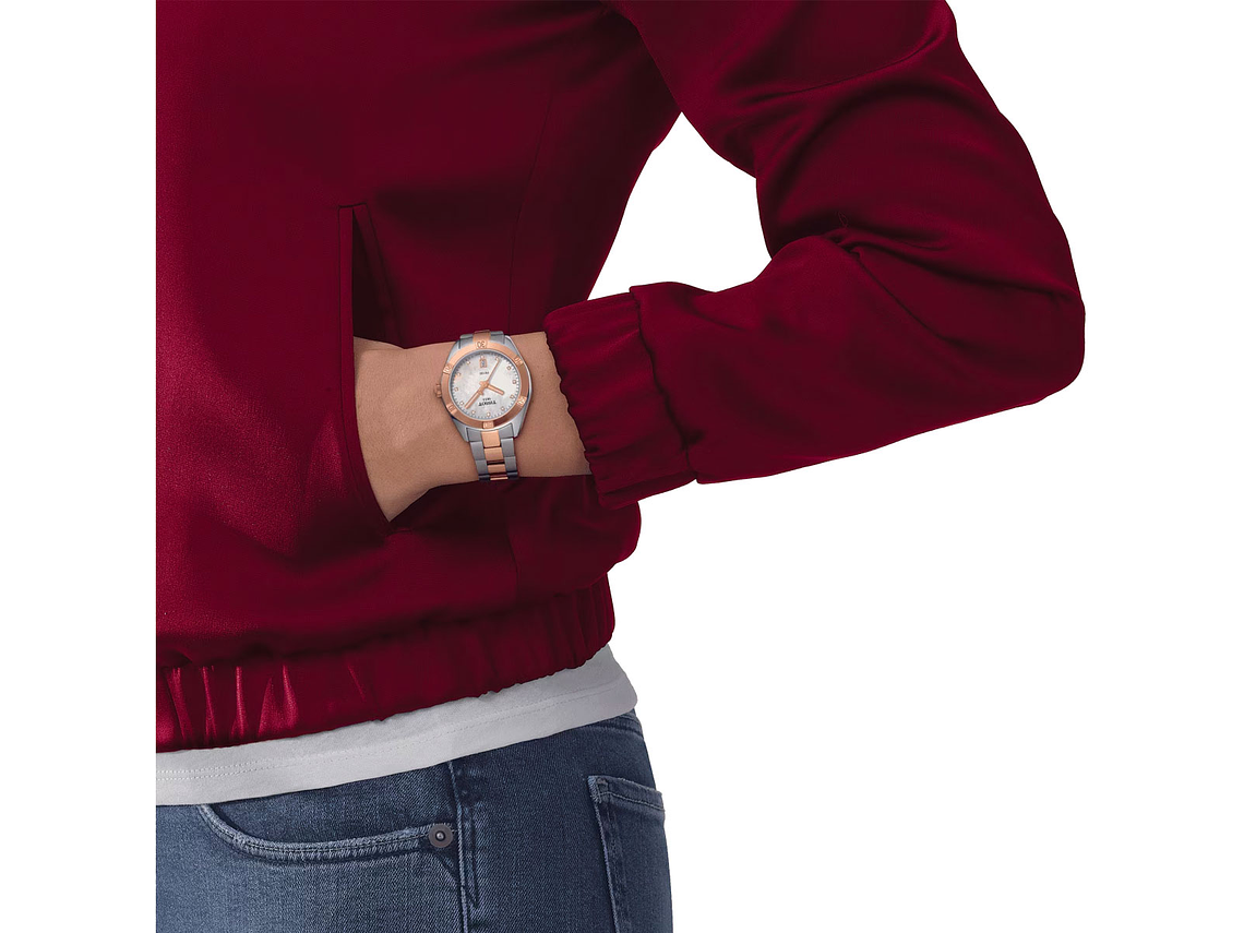 RELOJ TISSOT MUJER PR 100 SPORT CHIC ORO ROSA 5