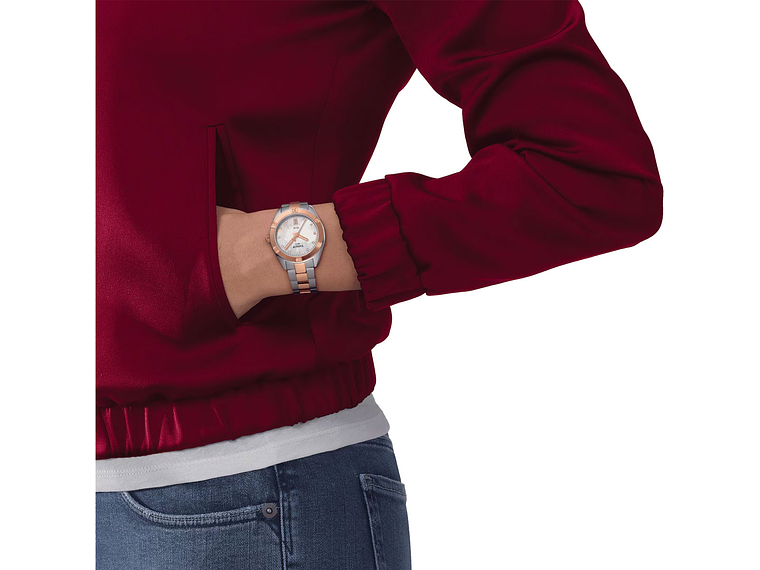 RELOJ TISSOT MUJER PR 100 SPORT CHIC ORO ROSA 5