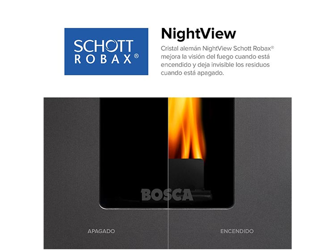 CALEFACTOR A PELLET BLACK VISION BURDEO 2