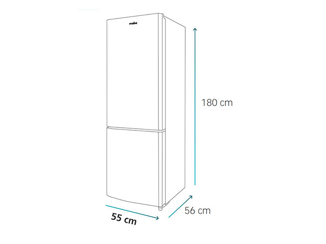 REFRIGERADOR MABE BOTTOM FREEZER FRÍO DIRECTO 256 L RMB426PXLRS0 INOX 8