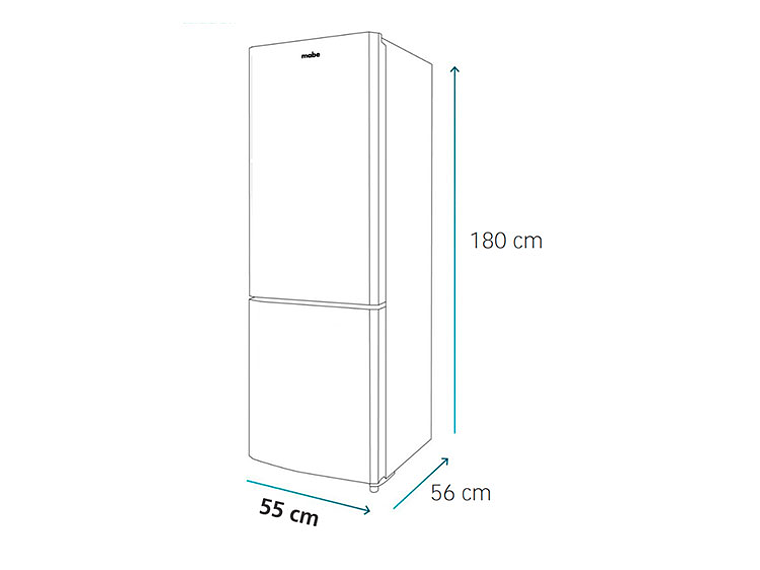 REFRIGERADOR MABE BOTTOM FREEZER FRÍO DIRECTO 256 L RMB426PXLRS0 INOX 8