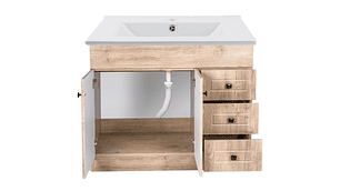 KIT MUEBLE VANITORIO DOMSA B100PH-WOOD+P-100 / 100X80X47CM