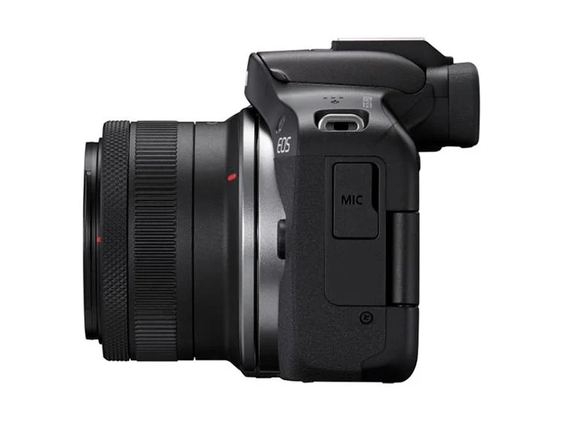 CÁMARA MIRRORLESS CANON R50 4K UHD 24.2 MP+ LENTE 18-45 + LENTE 55-210 3