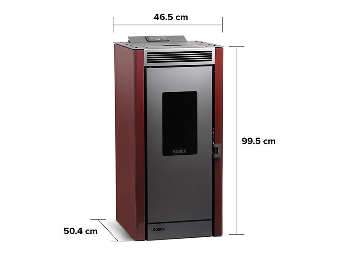 CALEFACTOR A PELLET BLACK VISION BURDEO 8