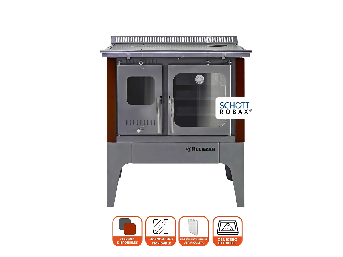 COCINA A LEÑA ALCAZAR EUROPEA S800 BURDEO 2