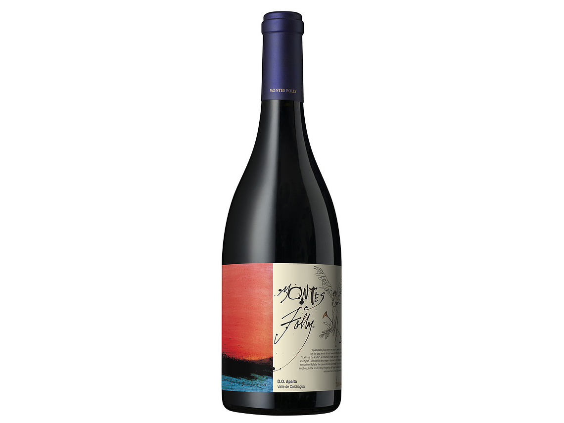 VINO TINTO SYRAH MONTES BOTELLA VIDRIO FOLLY 1