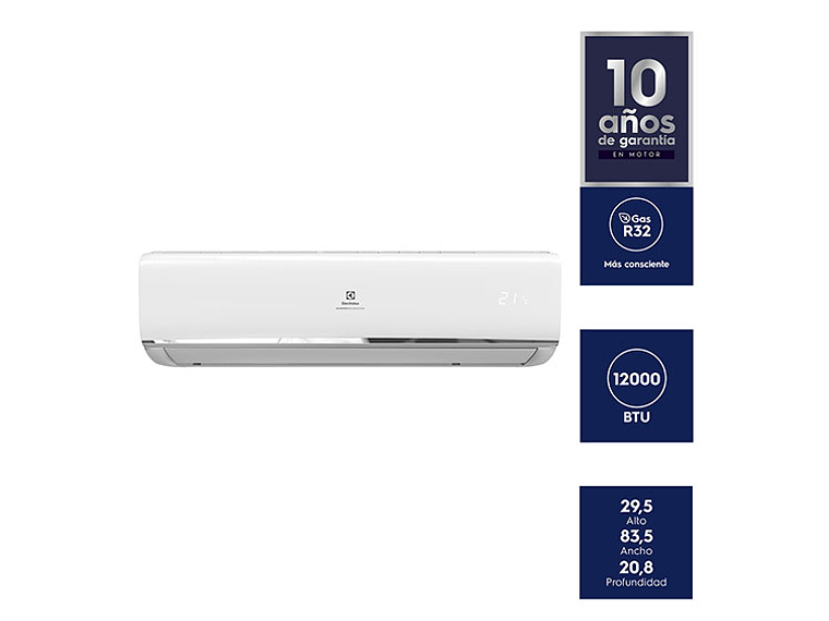AIRE ACONDICIONADO ELECTROLUX SPLIT 12000 BTU INVERTER EAIX12 7