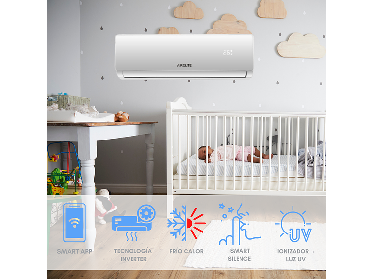 INCLUYE INSTALACIÓN EN RM SPLIT INVERTER PRO HEALT 9000BTU WIFI APP 2