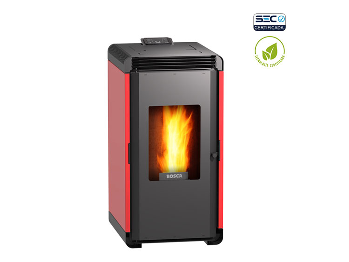  CALEFACTOR A PELLET BOSCA HERA ROJO 1