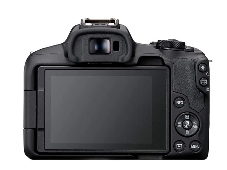 CÁMARA MIRRORLESS CANON R50 4K UHD 24.2 MP+ LENTE 18-45 + LENTE 55-210 5
