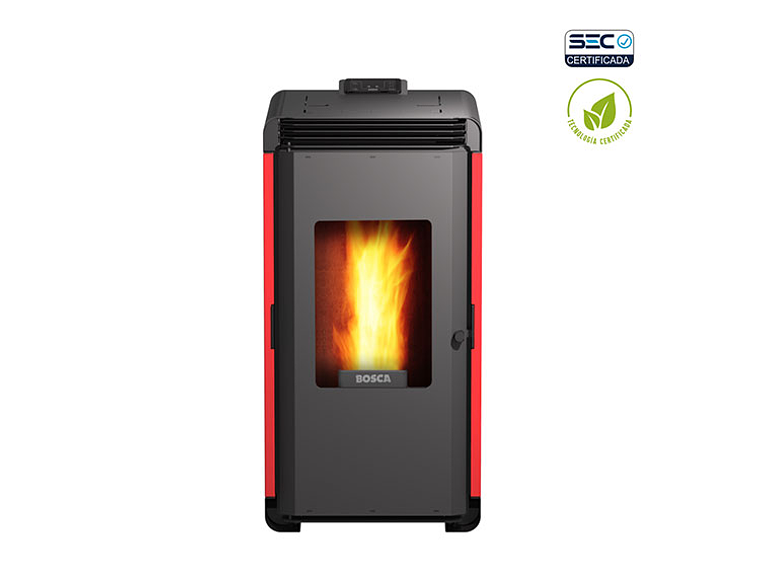  CALEFACTOR A PELLET BOSCA HERA ROJO 2